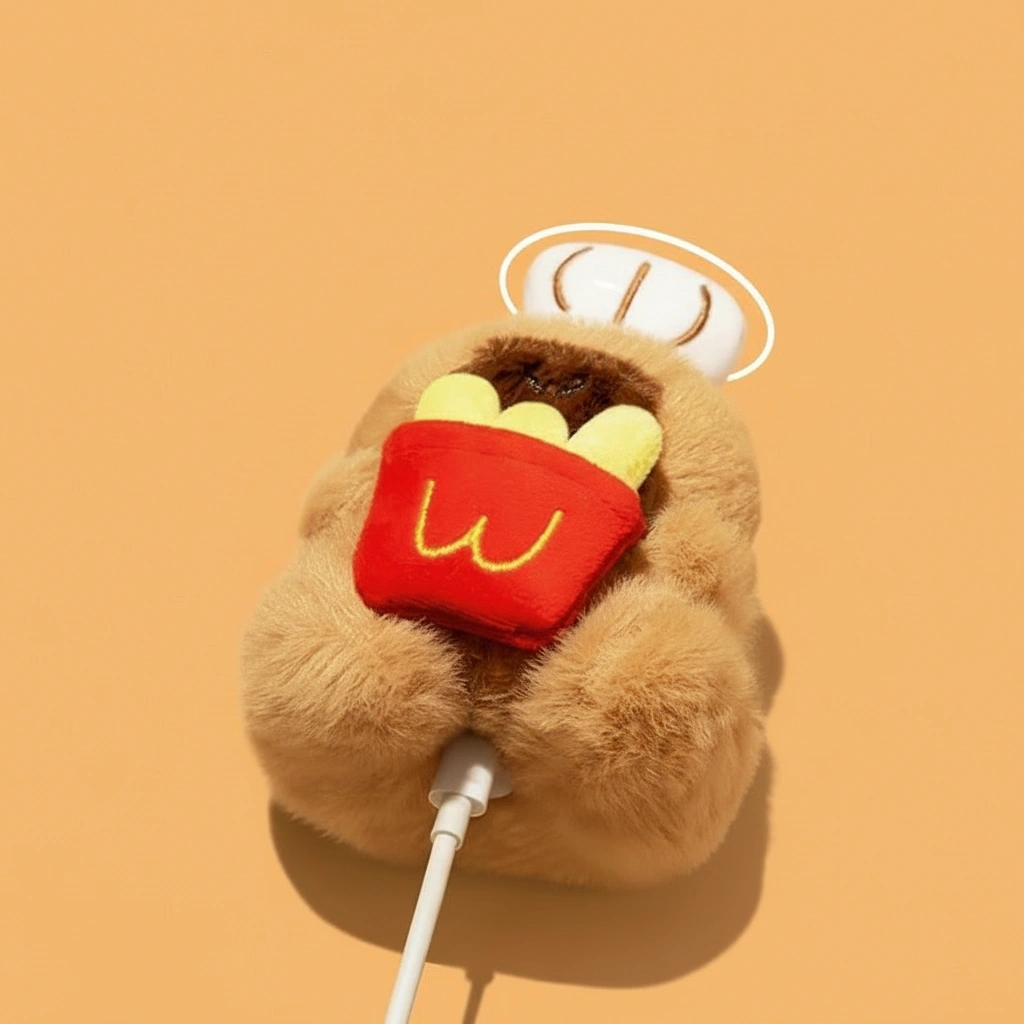 Plush Chef Capybara AirPods Case