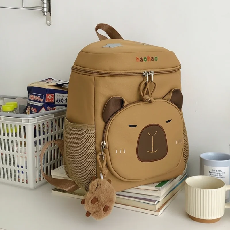 Stuffed Capybara Backpack Pattern Capybara Backpack for School with Plush Charm - Capybara Plush & Merch