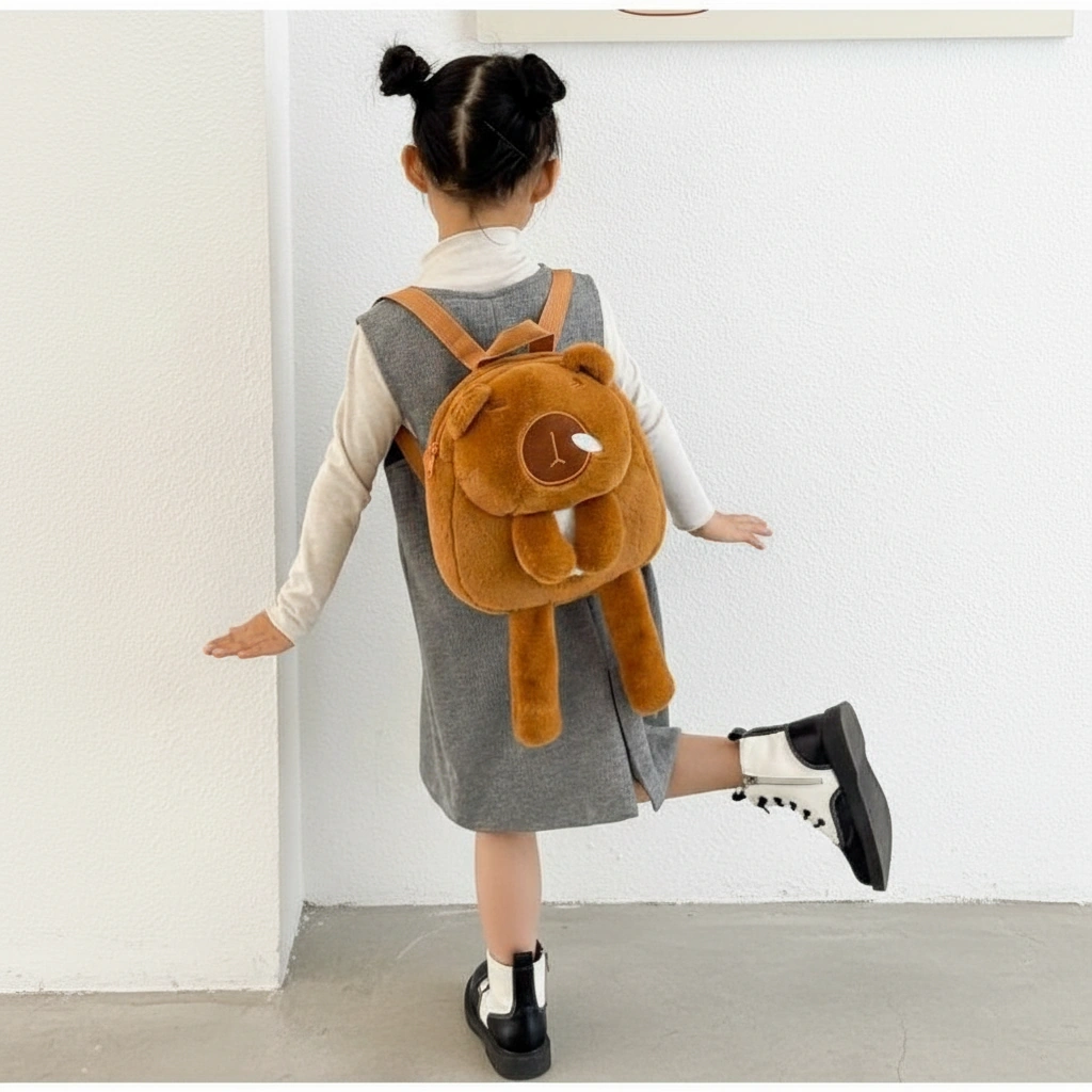 brown capybara backpack