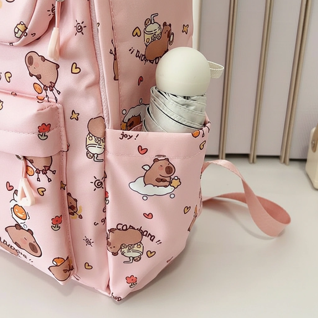 All-Over Print Capybara Backpack School Bag