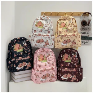 All-Over Print Capybara Backpack School Bag