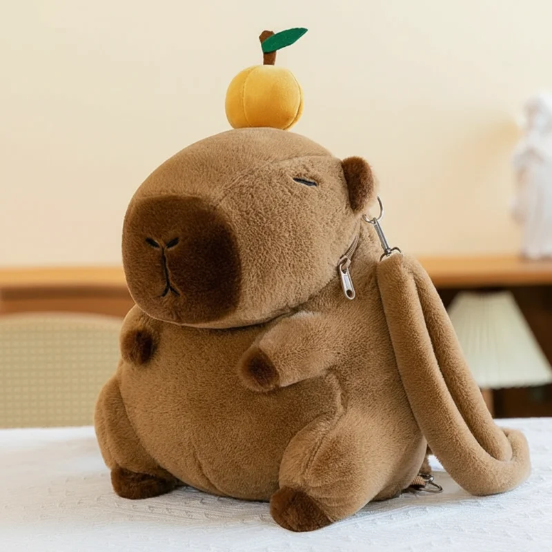 Stuffed Capybara Backpack Pattern Cute Capybara Plush Backpack 3D Stuffed Animal Bag - Capybara Plush & Merch