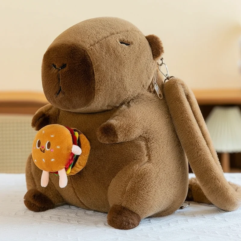 Stuffed Capybara Backpack Pattern Cute Capybara Plush Backpack 3D Stuffed Animal Bag - Capybara Plush & Merch