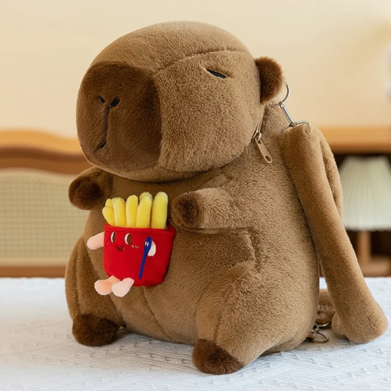Stuffed Capybara Backpack Pattern Cute Capybara Plush Backpack 3D Stuffed Animal Bag - Capybara Plush & Merch