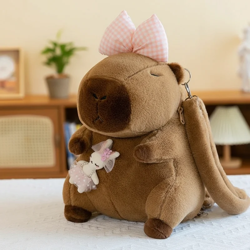 Stuffed Capybara Backpack Pattern Cute Capybara Plush Backpack 3D Stuffed Animal Bag - Capybara Plush & Merch