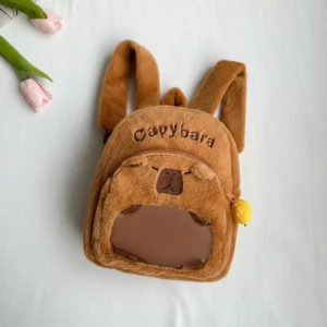 Capybara Plush Backpack with Clear Window