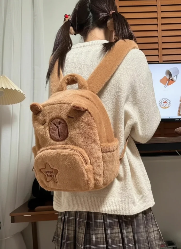 Mini Plush Capybara Backpack