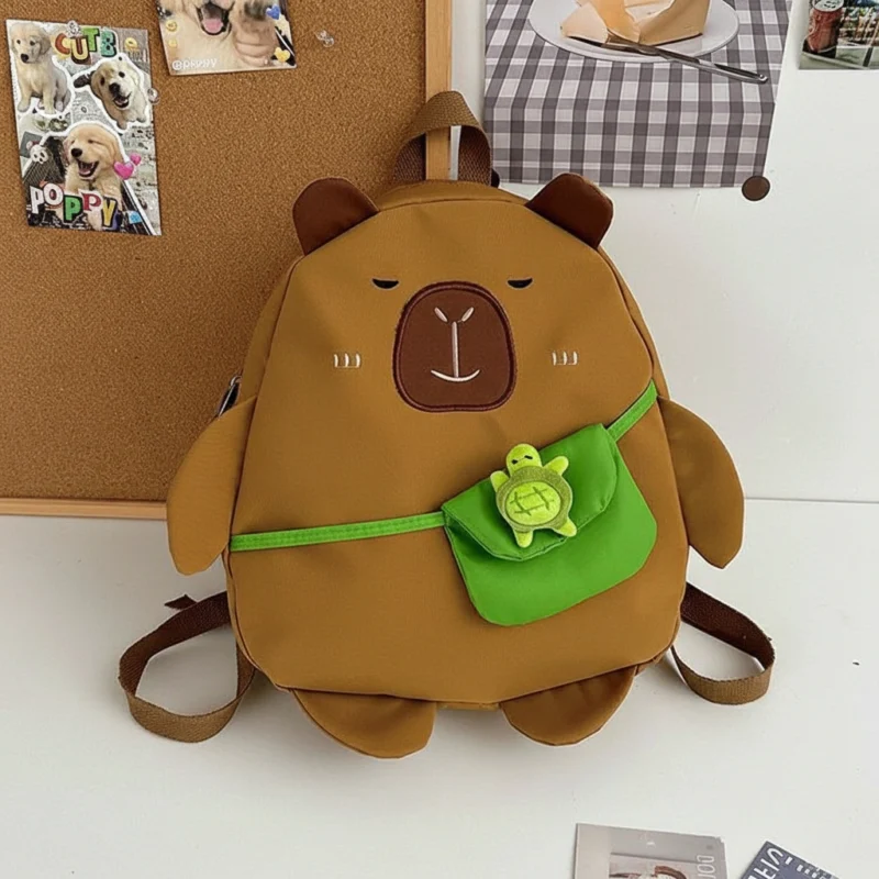 Cute Capybara Backpack with Turtle Bag (2 Sizes) - Capybara Plush & Merch