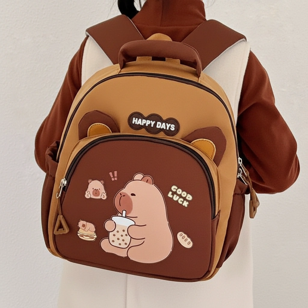 Cute Capybara Backpack for Toddlers School Bag