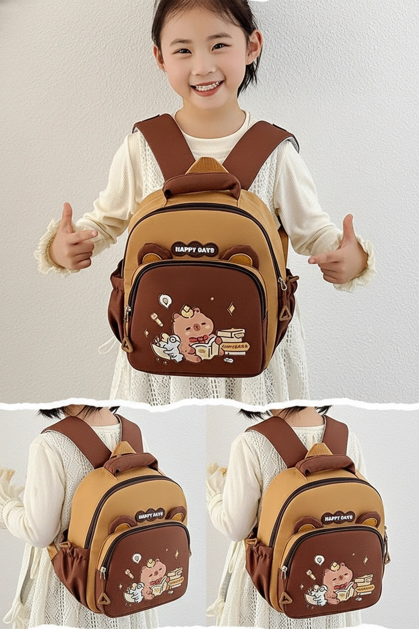 Cute Capybara Backpack for Toddlers School Bag