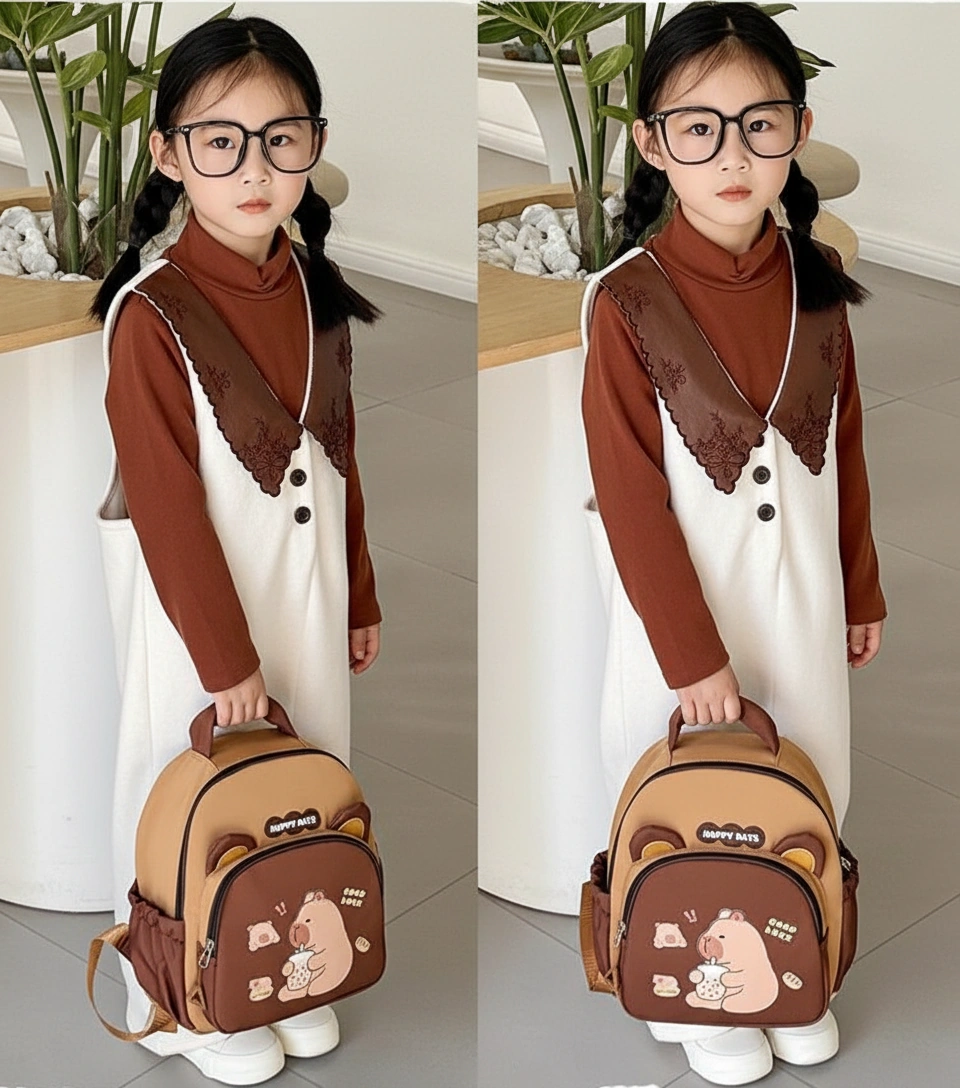 Cute Capybara Backpack for Toddlers School Bag