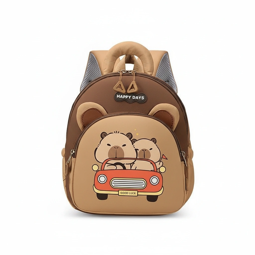 Capybara Car Backpack for Kids School Bag (3 Colors, 2 Sizes) - Image 2