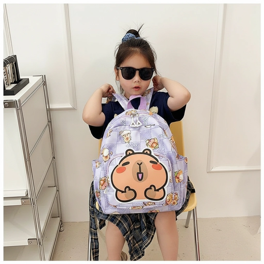 Cute Capybara Backpack for Kids