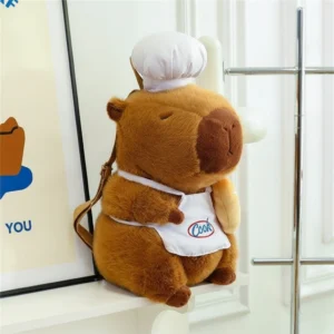 Capybara Chef Plush Backpack Stuffed Animal Bag