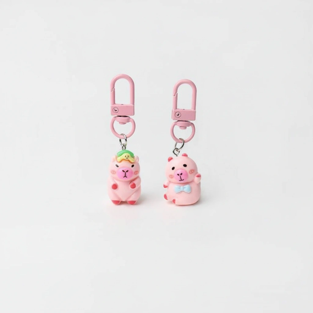 pink capybara charms