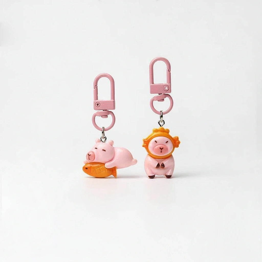 pink capybara charms