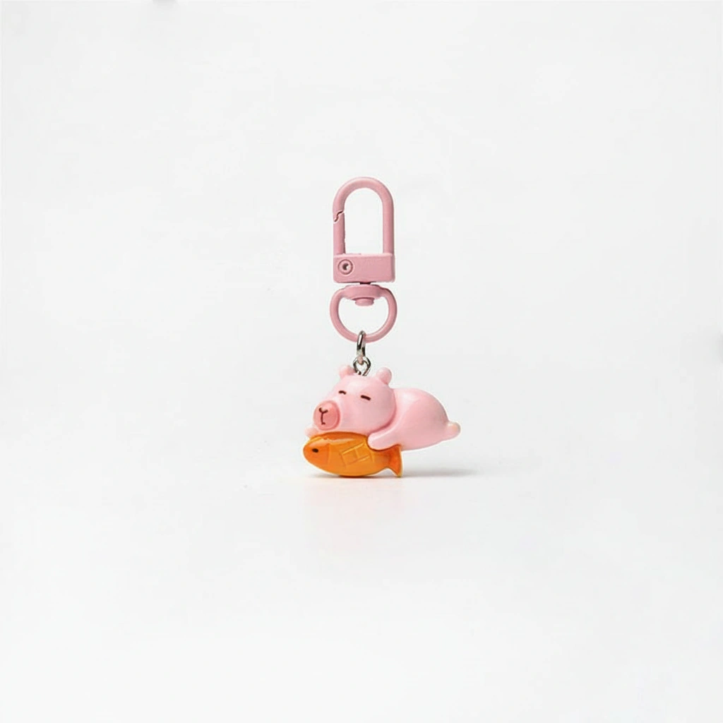 pink capybara keychain pink capybara charms