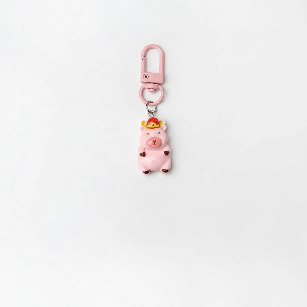 pink capybara charm