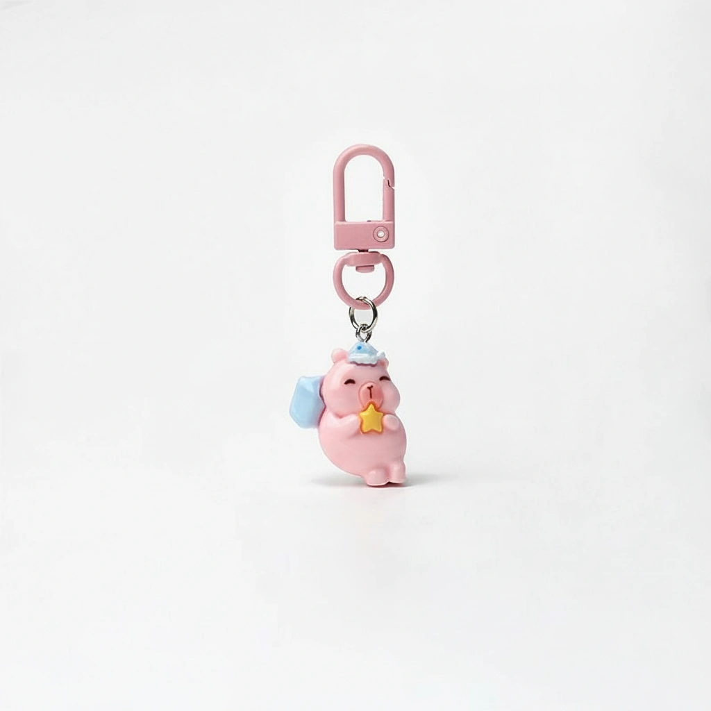 pink capybara charm