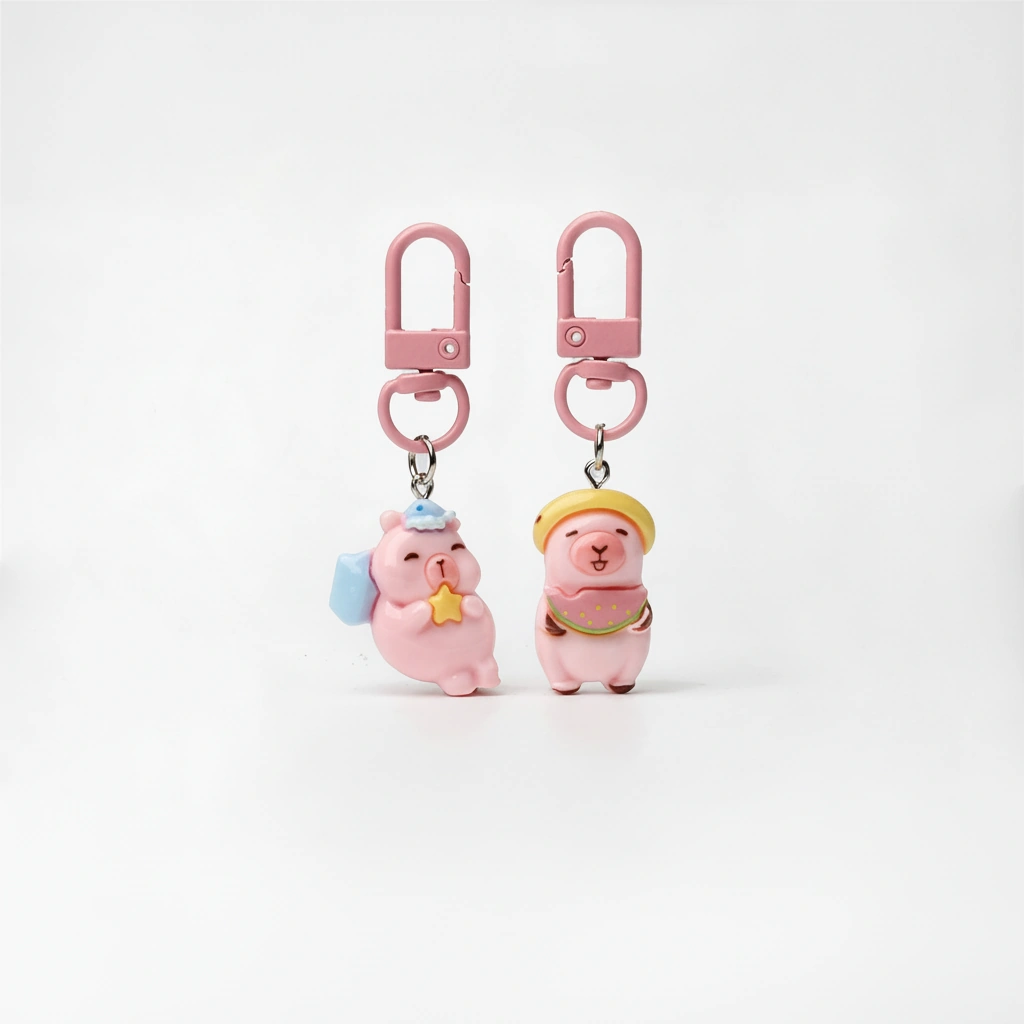 pink capybara charm