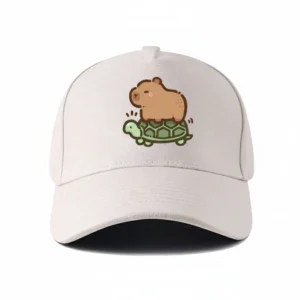 Capybara Riding Turtle Embroidered Baseball Cap Dad Hat (7 Colors)