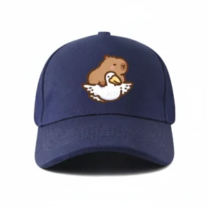 Capybara Riding Goose Embroidered Baseball Cap Dad Hat (7 Colors)