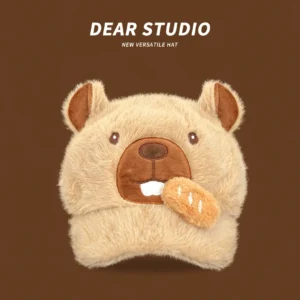 plush capybara cap capybara hat