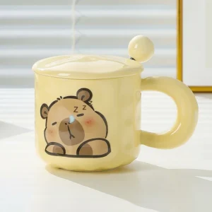 Sleeping Capybara Mug with Lid