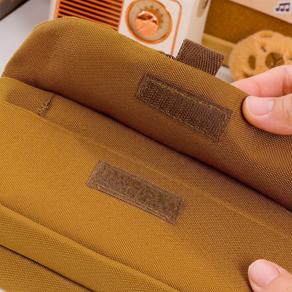 Capybara Messenger Pencil Case (3 Colors) – 3-Layer Portable Canvas Pouch - Image 9