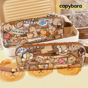 clear capybara pencil case
