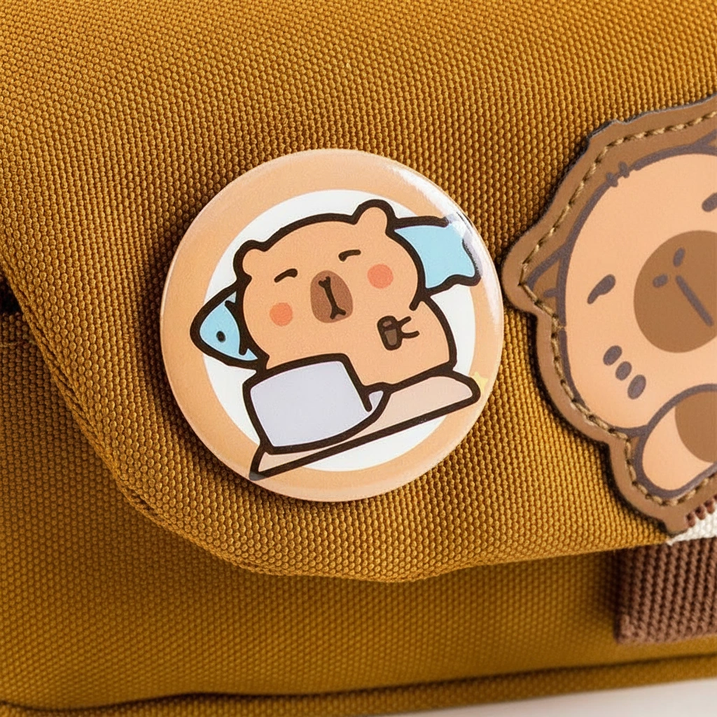 Capybara Messenger Pencil Case (3 Colors) – 3-Layer Portable Canvas Pouch - Image 8