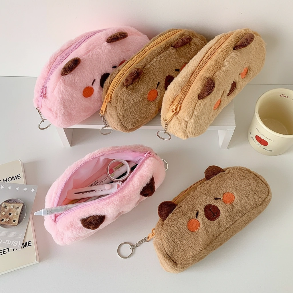Plush Capybara Pencil Case