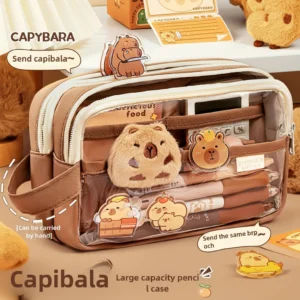 Clear Window Capybara Pencil Case