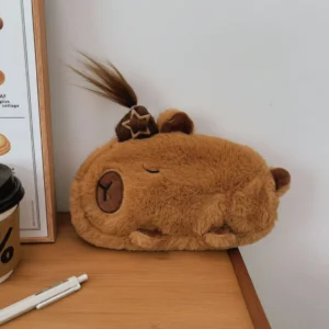 DIY Hair Style Capybara Plush Pencil Case