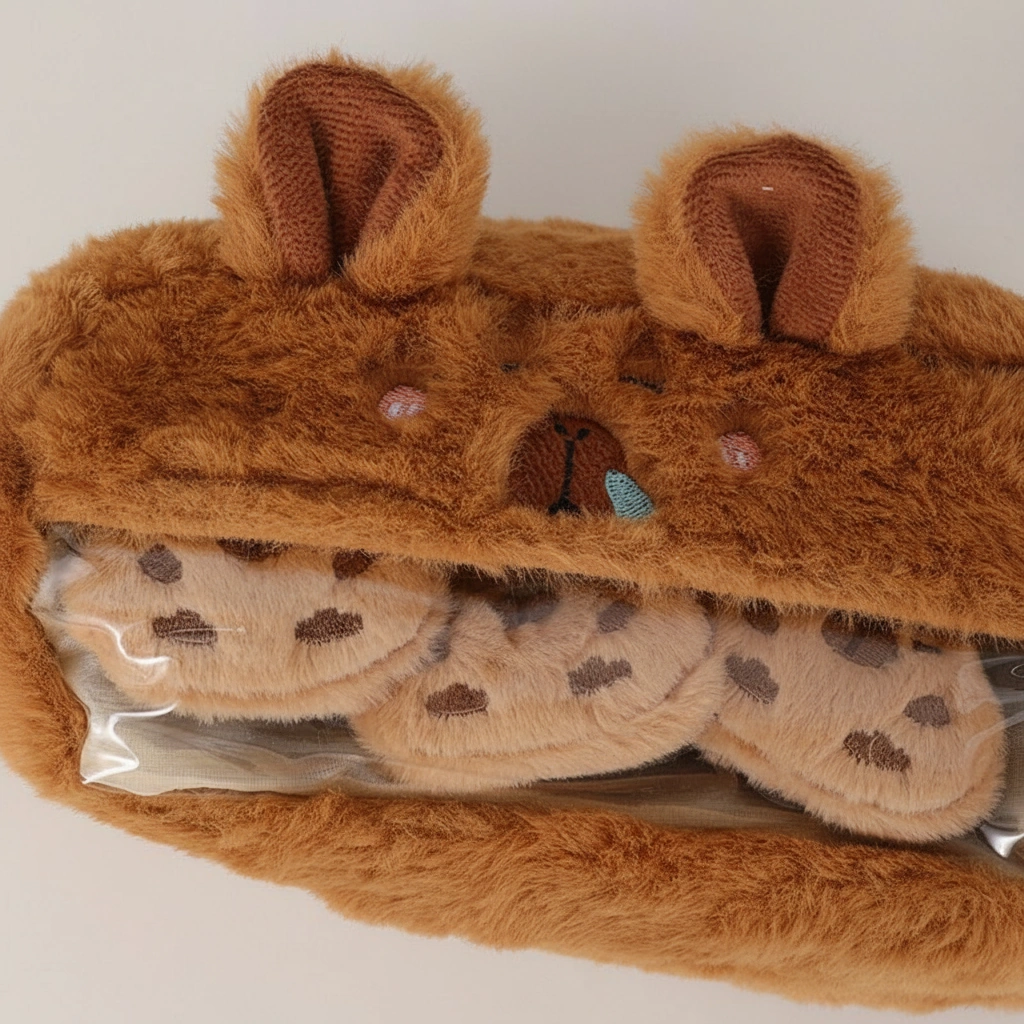 Capybara Plush Cookie Pencil Case