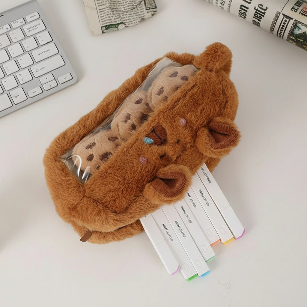 Capybara Plush Cookie Pencil Case