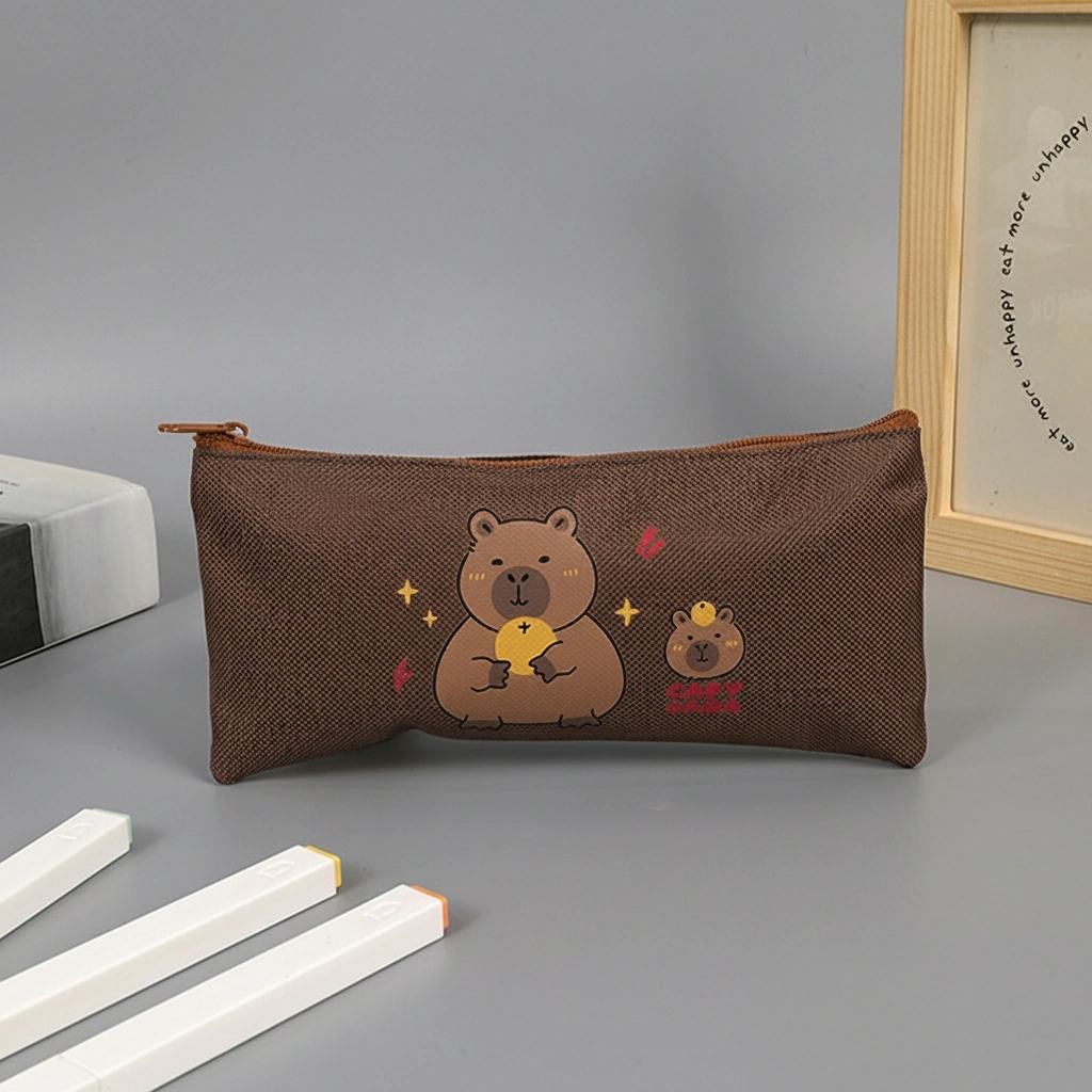 Canvas Capybara Pencil Pouch