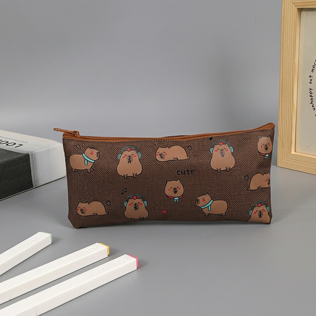 Canvas Capybara Pencil Pouch