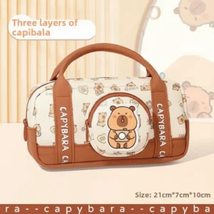 Canvas Handbag Style Capybara Pencil Case