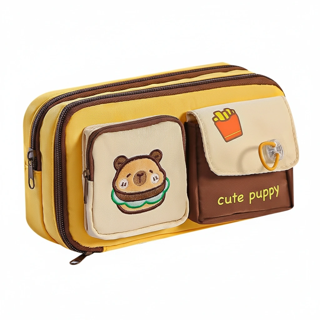 Capybara Rice Burger Pencil Case