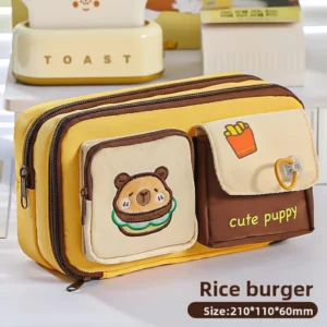 Capybara Rice Burger Pencil Case