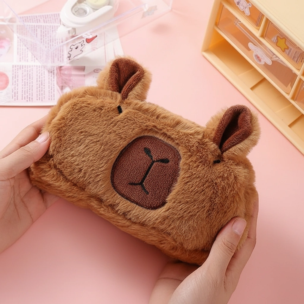 Capybara Plush Pencil Case