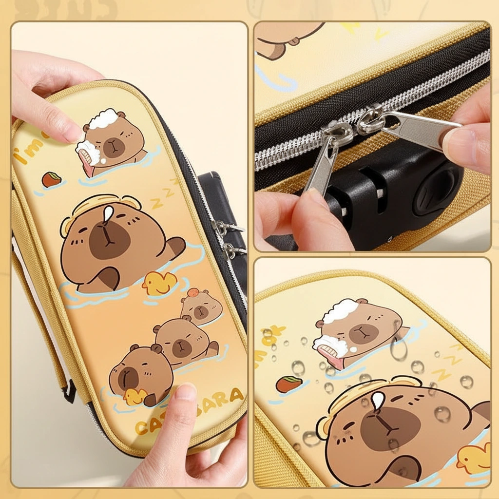 Capybara Password Lock Pencil Case