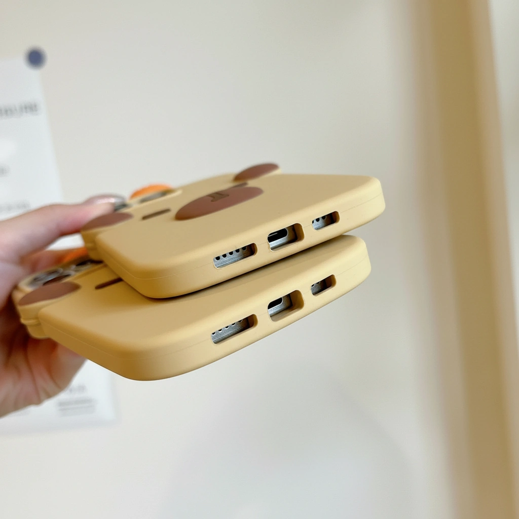 Minimalist Capybara Phone Case with 3D Orange On Top - Image 11