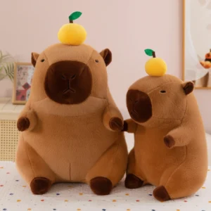 Capybara Plush with Orange on Head