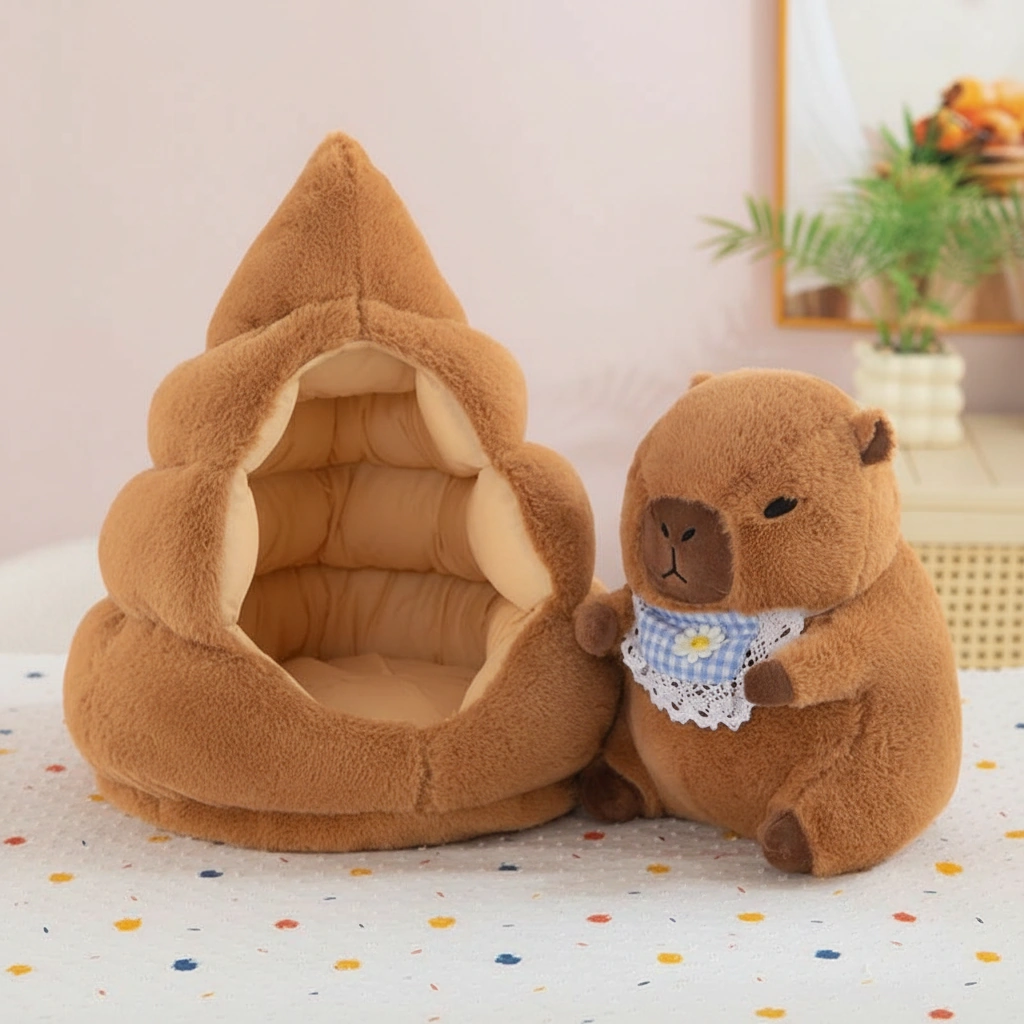 Capybara Plush with Poop Nest House