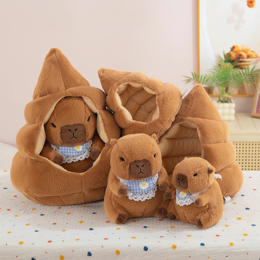 Capybara Plush with Poop Nest House
