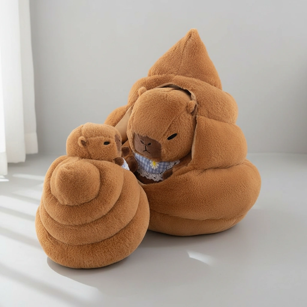 Capybara Plush with Poop Nest House