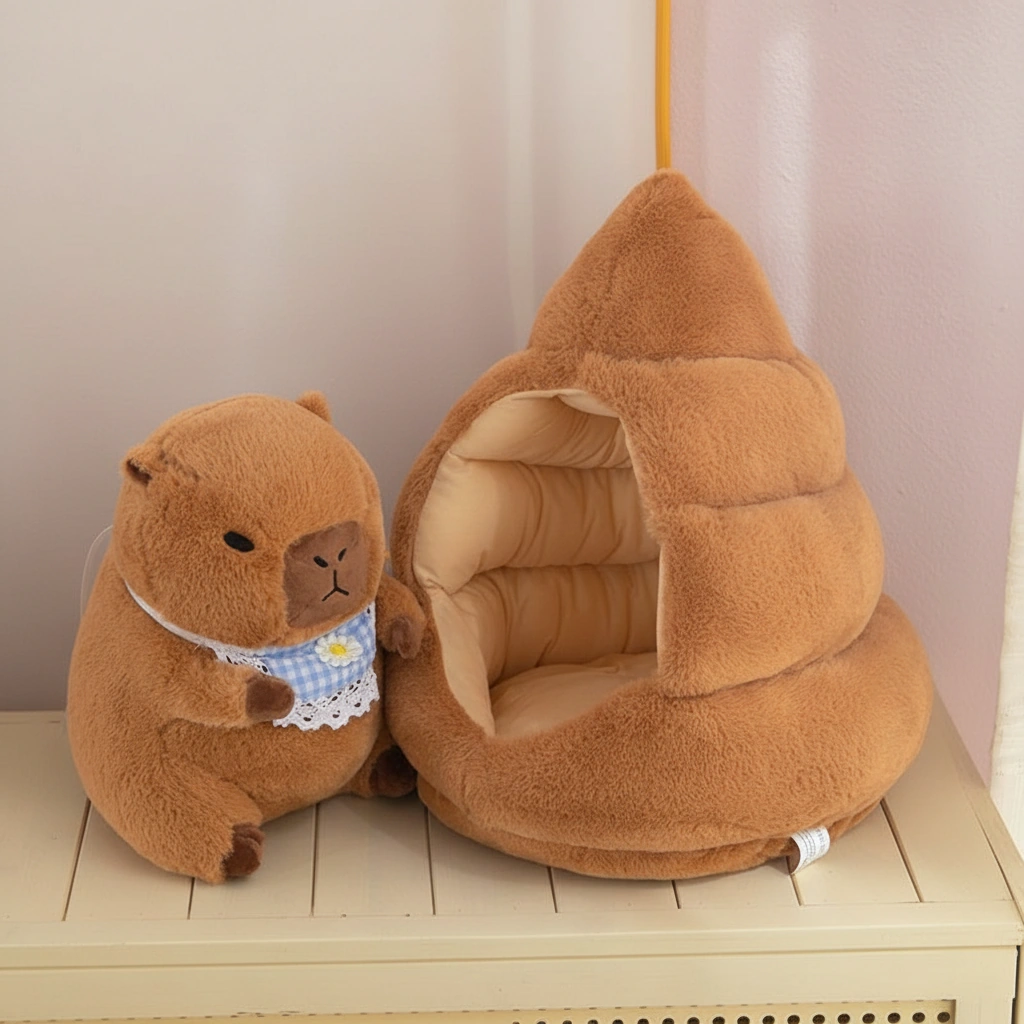 Capybara Plush with Poop Nest House