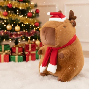 Christmas Capybara Plush Toy